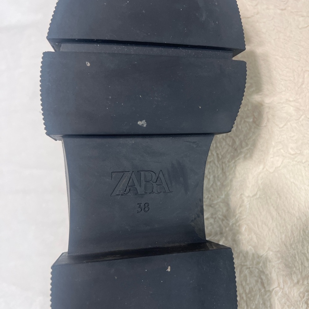 Zara Black Chunky Chelsea Ankle Boots - Picture 6 of 11